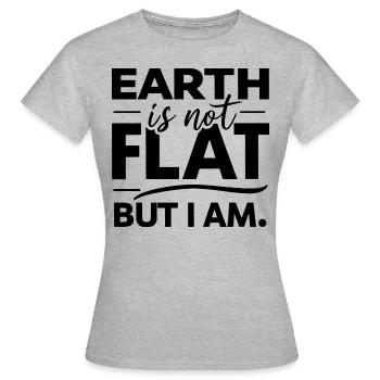 Satire Terre plate Blagues ironiques - T-shirt Femme - gris chiné - Devant - AI Model Female 172 dark (172cm)