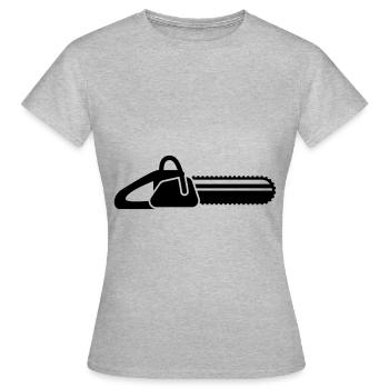 Chainsaw Icon Icon - Women's T-Shirt - heather grey - Front - AI Model Female 172 dark (172cm)