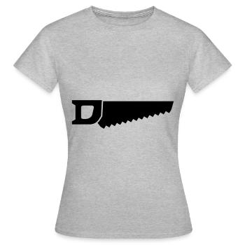 Icône de scie - T-shirt Femme - gris chiné - Devant - AI Model Female 172 dark (172cm)