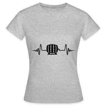 Bierfass puls - Frauen T-Shirt - Grau meliert - Vorne - AI Model Female 172 dark (172cm)