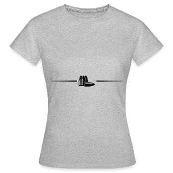 Patrone Linie symbol - Frauen T-Shirt - Grau meliert - Vorne - AI Model Female 172 dark (172cm)
