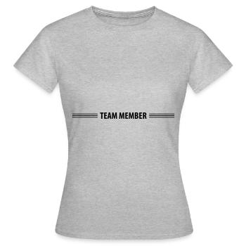 Membres de l’équipe - T-shirt Femme - gris chiné - Devant - AI Model Female 172 dark (172cm)