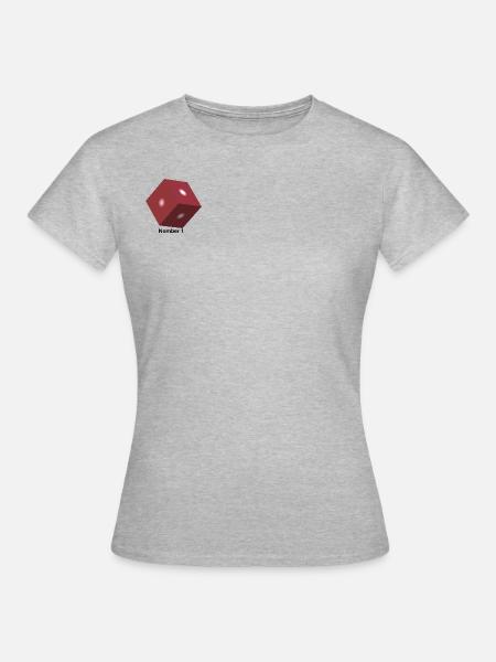 Würfel - Frauen T-Shirt - Grau meliert