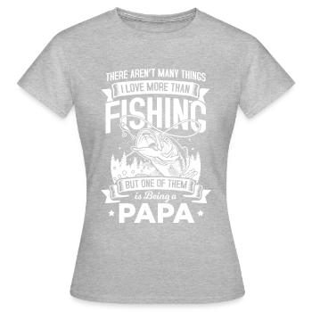 Fisherman dad dad fisherman gift - Women's T-Shirt - heather grey - Front - AI Model Female 172 dark (172cm)