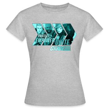 G.I. Joe Devise Du G.I. Joe - T-shirt Femme - gris chiné - Devant - AI Model Female 172 dark (172cm)