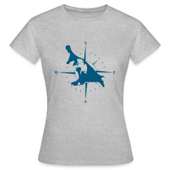 Usedom gift - Women's T-Shirt - heather grey - Front - AI Model Female 172 dark (172cm)