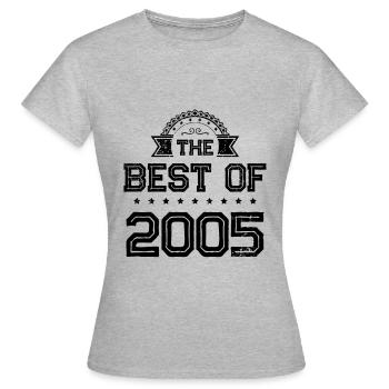 2005 best of - T-shirt Femme - gris chiné - Devant - AI Model Female 172 dark (172cm)