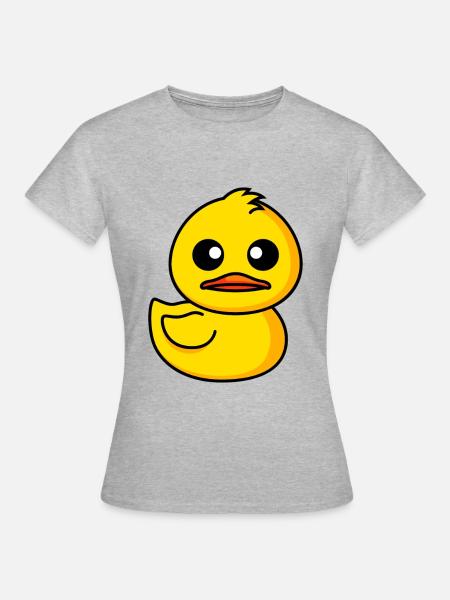 Ente Comic Tier - Frauen T-Shirt - Grau meliert