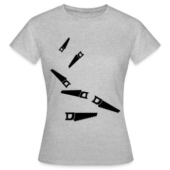 Saw icon icon - Women's T-Shirt - heather grey - Front - AI Model Female 172 dark (172cm)