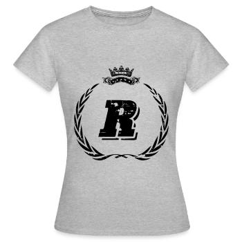 R letter wreath - Women's T-Shirt - heather grey - Front - AI Model Female 172 dark (172cm)