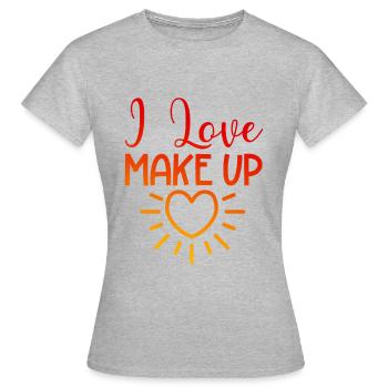 J’adore le maquillage - T-shirt Femme - gris chiné - Devant - AI Model Female 172 dark (172cm)