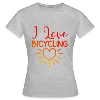 J’adore faire du vélo - T-shirt Femme - gris chiné - Devant - AI Model Female 172 dark (172cm)
