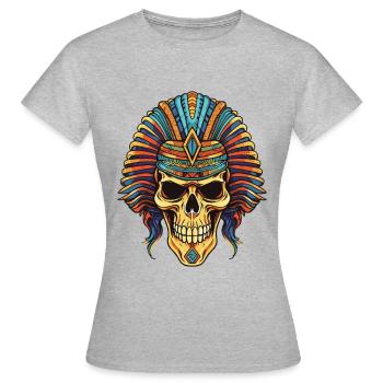 Pharaoh Skull - Women's T-Shirt - heather grey - Front - AI Model Female 172 dark (172cm)