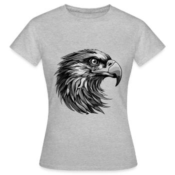 Eagle Portrait - Women's T-Shirt - heather grey - Front - AI Model Female 172 dark (172cm)