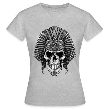Pharaoh Skull - Women's T-Shirt - heather grey - Front - AI Model Female 172 dark (172cm)