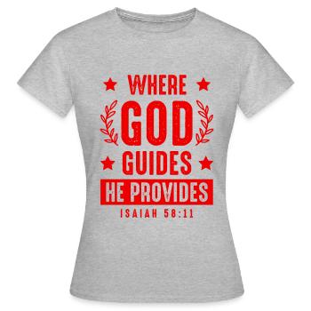 God directs the Bible - Women's T-Shirt - heather grey - Front - AI Model Female 172 dark (172cm)