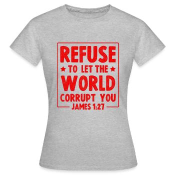bibel verse - Frauen T-Shirt - Grau meliert - Vorne - AI Model Female 172 dark (172cm)