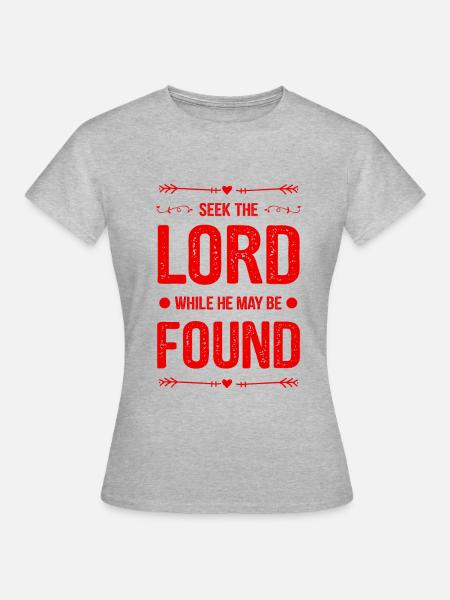 gott bibel spruch - Frauen T-Shirt - Grau meliert