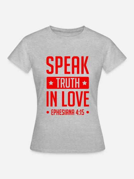 liebe gott bibel - Frauen T-Shirt - Grau meliert