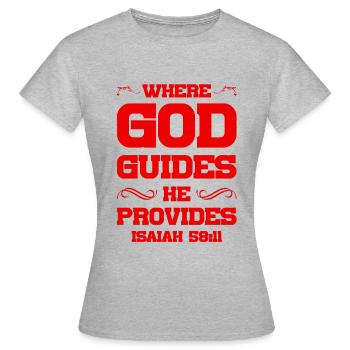 God directs the Bible - Women's T-Shirt - heather grey - Front - AI Model Female 172 dark (172cm)