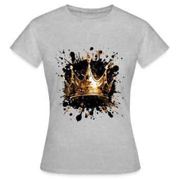 Couronne Splat Or - T-shirt Femme - gris chiné - Devant - AI Model Female 172 dark (172cm)