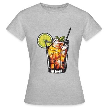 Limonade Drink - Frauen T-Shirt - Grau meliert - Vorne - AI Model Female 172 dark (172cm)