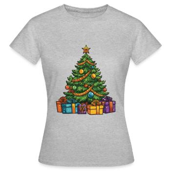sapin sapin sapin de Noël sapin - T-shirt Femme - gris chiné - Devant - AI Model Female 172 dark (172cm)