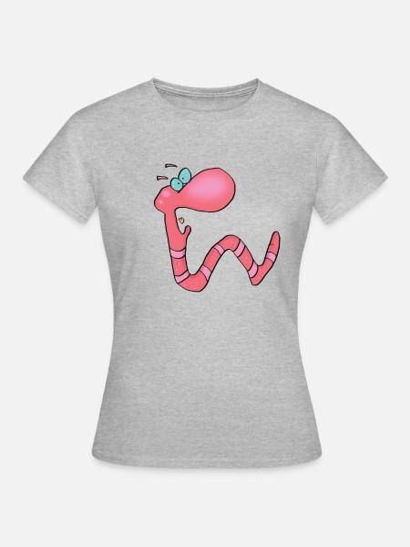Wermut, Regenwurm - Frauen T-Shirt - Grau meliert