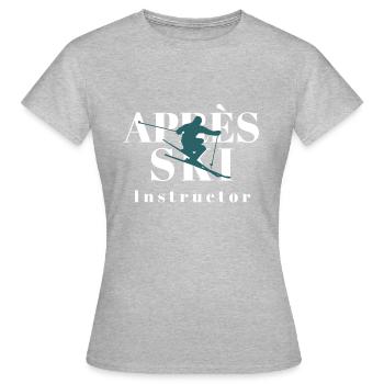 Après-ski instructor - Women's T-Shirt - heather grey - Front - AI Model Female 172 dark (172cm)