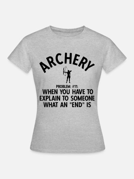Bogenschießen Archery - Frauen T-Shirt - Grau meliert