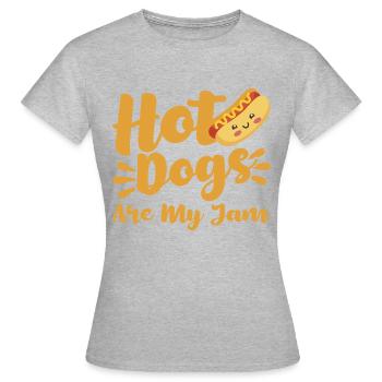 Hot Dogs sind meine Marmelade Hot Dog Geschenk - Frauen T-Shirt - Grau meliert - Vorne - AI Model Female 172 dark (172cm)