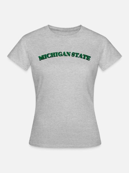 Michigan State - Frauen T-Shirt - Grau meliert