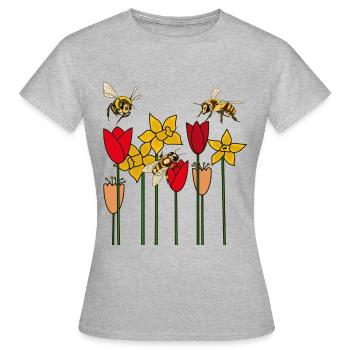 spring - Women's T-Shirt - heather grey - Front - AI Model Female 172 dark (172cm)
