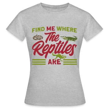 Reptiles Reptile Lovers Lizards Gift - Women's T-Shirt - heather grey - Front - AI Model Female 172 dark (172cm)