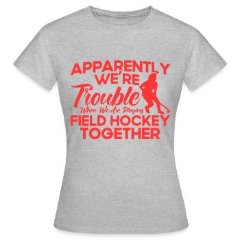 Hockey sur gazon Hockey sur gazon Salles de hockey sur gazon Gesc - T-shirt Femme - gris chiné - Devant - AI Model Female 172 dark (172cm)