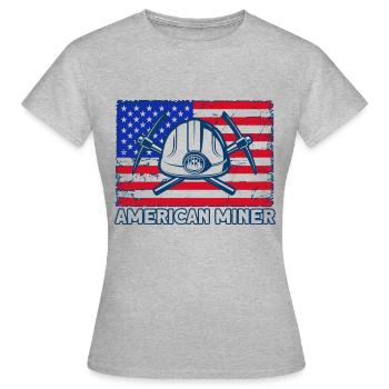 Mineurs de charbon Mineurs souterrains Exploitation minière - T-shirt Femme - gris chiné - Devant - AI Model Female 172 dark (172cm)