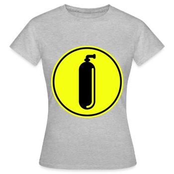Sauerstoff Tauchen kreis - Frauen T-Shirt - Grau meliert - Vorne - AI Model Female 172 dark (172cm)