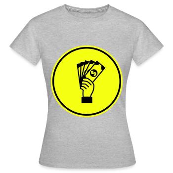 Monnaie Monnaie Silhouette - T-shirt Femme - gris chiné - Devant - AI Model Female 172 dark (172cm)