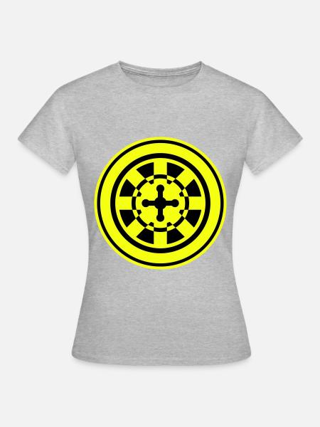 Roulette Icon Symbol - Frauen T-Shirt - Grau meliert