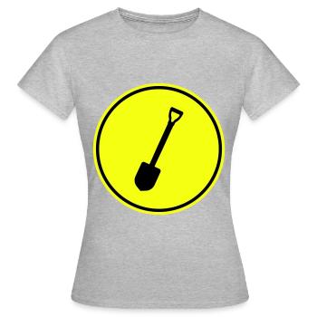 Schaufel icon Silhouette - Frauen T-Shirt - Grau meliert - Vorne - AI Model Female 172 dark (172cm)