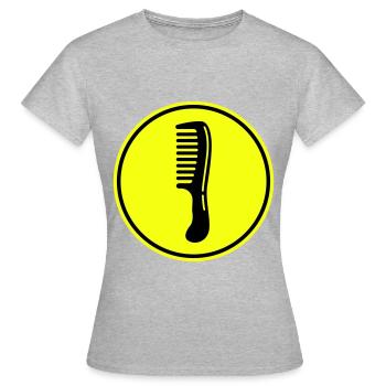 Icône de coiffeur peigne - T-shirt Femme - gris chiné - Devant - AI Model Female 172 dark (172cm)