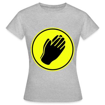 Icône Des mains de prière - T-shirt Femme - gris chiné - Devant - AI Model Female 172 dark (172cm)