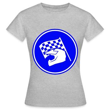 Casque de course - T-shirt Femme - gris chiné - Devant - AI Model Female 172 dark (172cm)