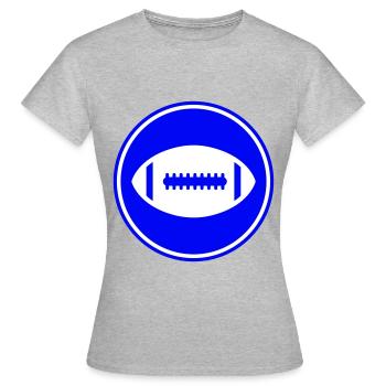 Icône de l’icône Football - T-shirt Femme - gris chiné - Devant - AI Model Female 172 dark (172cm)