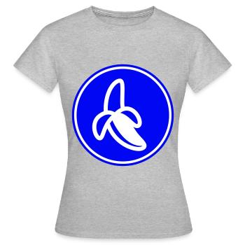 Banane Icon - Frauen T-Shirt - Grau meliert - Vorne - AI Model Female 172 dark (172cm)