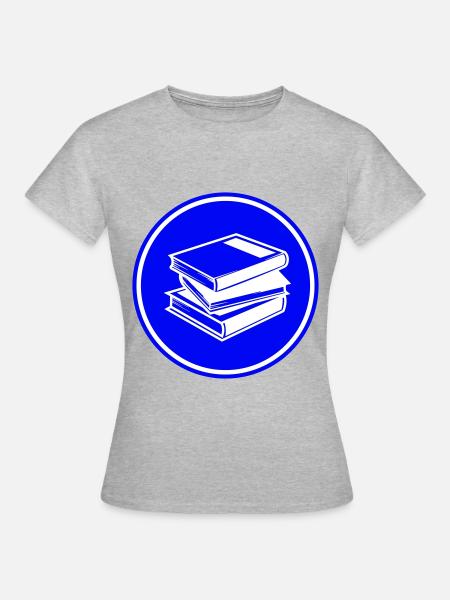 Bücher lesen - Frauen T-Shirt - Grau meliert