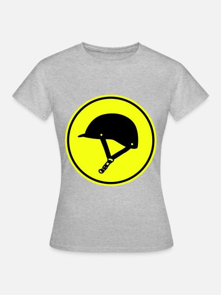 Reiterhut icon - Frauen T-Shirt - Grau meliert