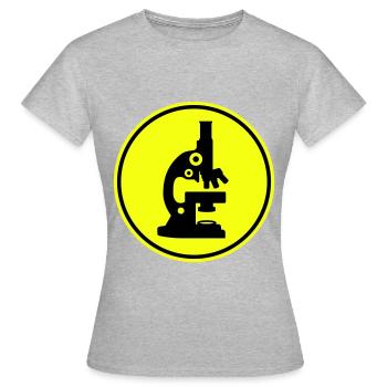 Microscope Icon Icon - Women's T-Shirt - heather grey - Front - AI Model Female 172 dark (172cm)