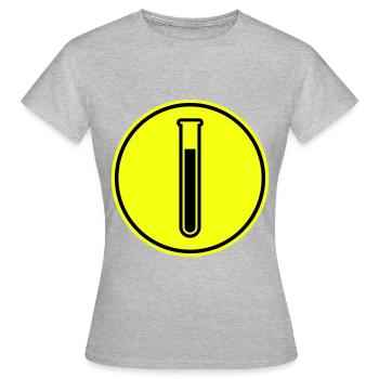 Reagenzglas Symbol - Frauen T-Shirt - Grau meliert - Vorne - AI Model Female 172 dark (172cm)