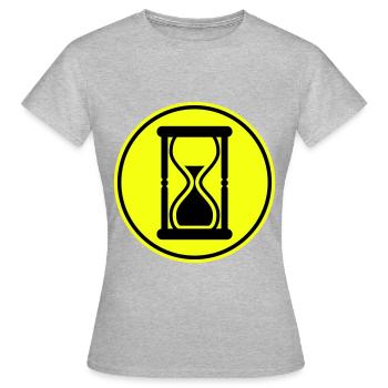 Icône de sablier - T-shirt Femme - gris chiné - Devant - AI Model Female 172 dark (172cm)